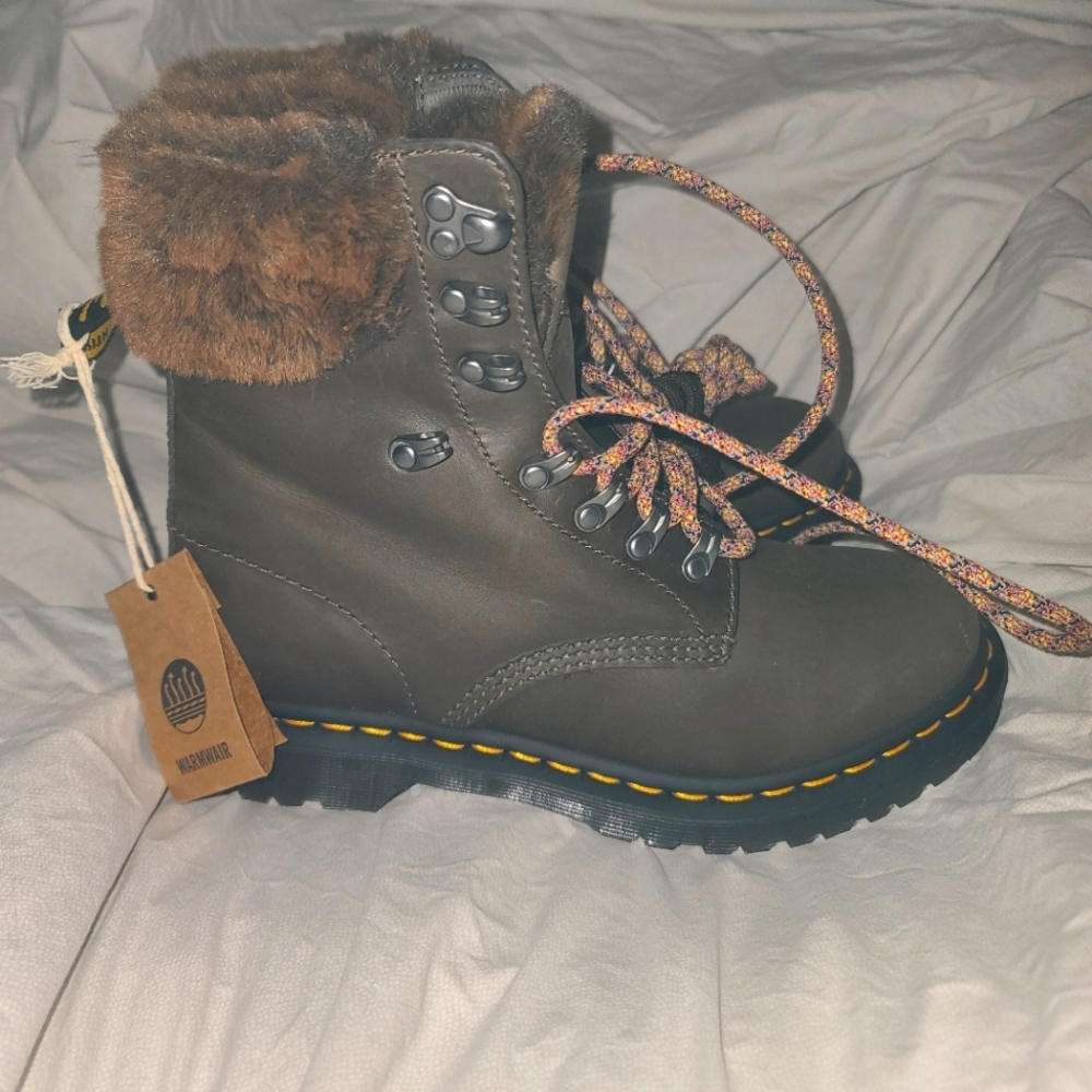 Dr marten women's 1460 Serena lined collar brown boots uk 6 us 8